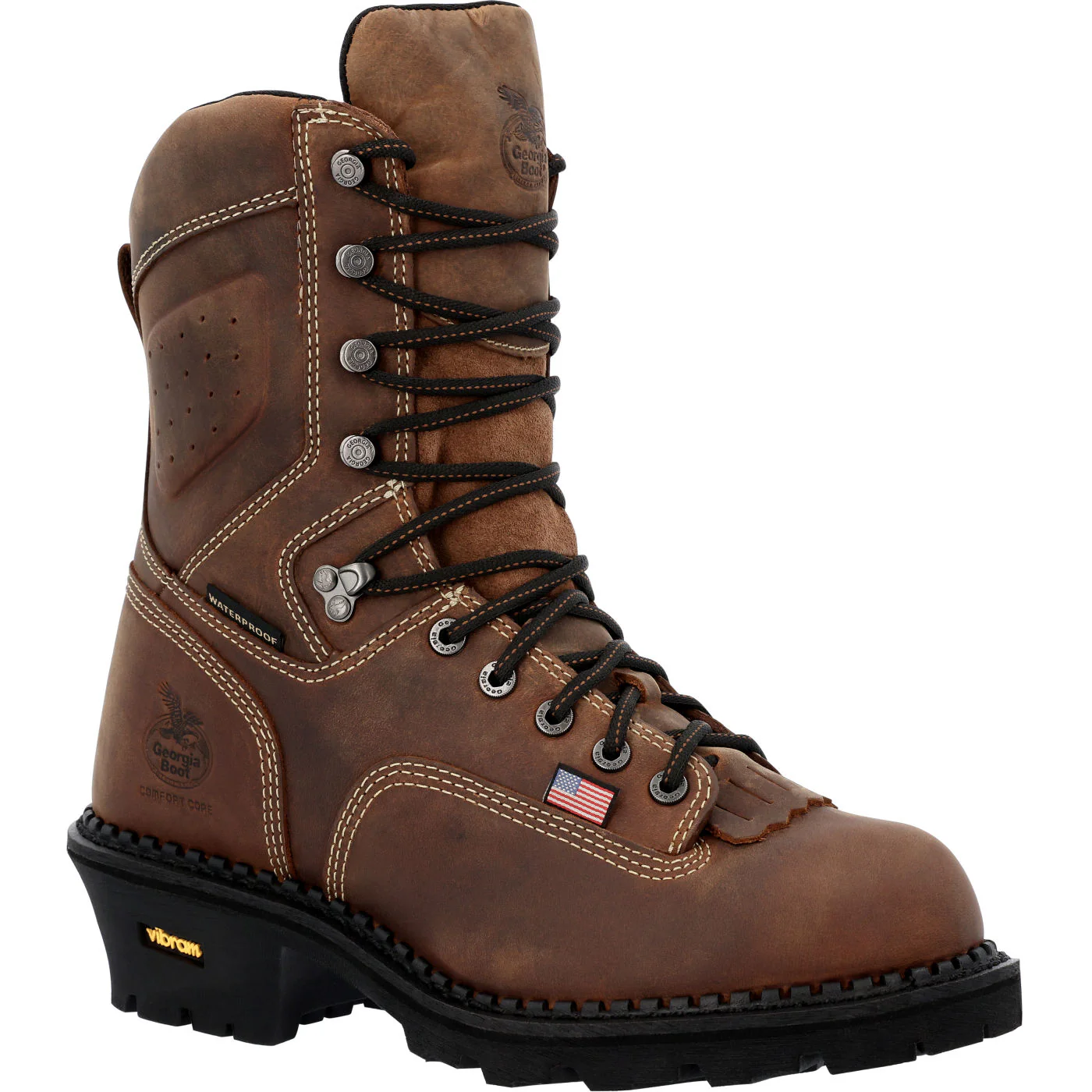 Georgia Boot Men's USA Scalloped Heel Waterproof Logger - Image 3