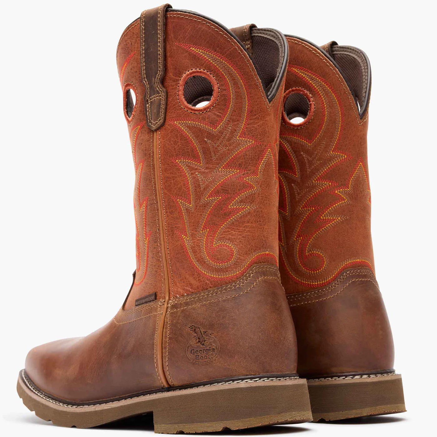 Georgia Boot Core 37 Western 11" Waterproof Pull-On Work Boot in Brown/Rust - Image 6